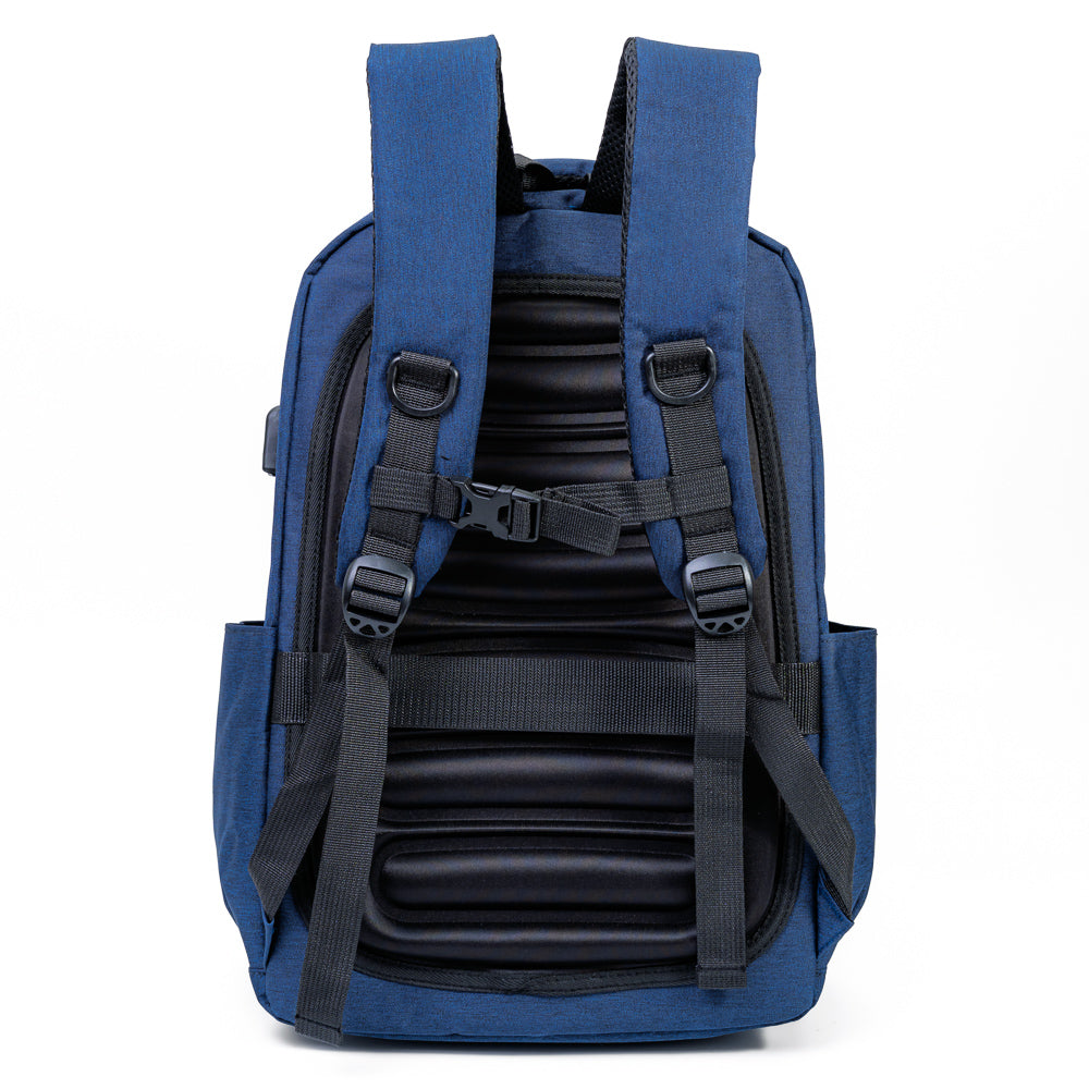 Mochila exceutiva Escolar Porta notebook 15″ Com entrada USB Azul