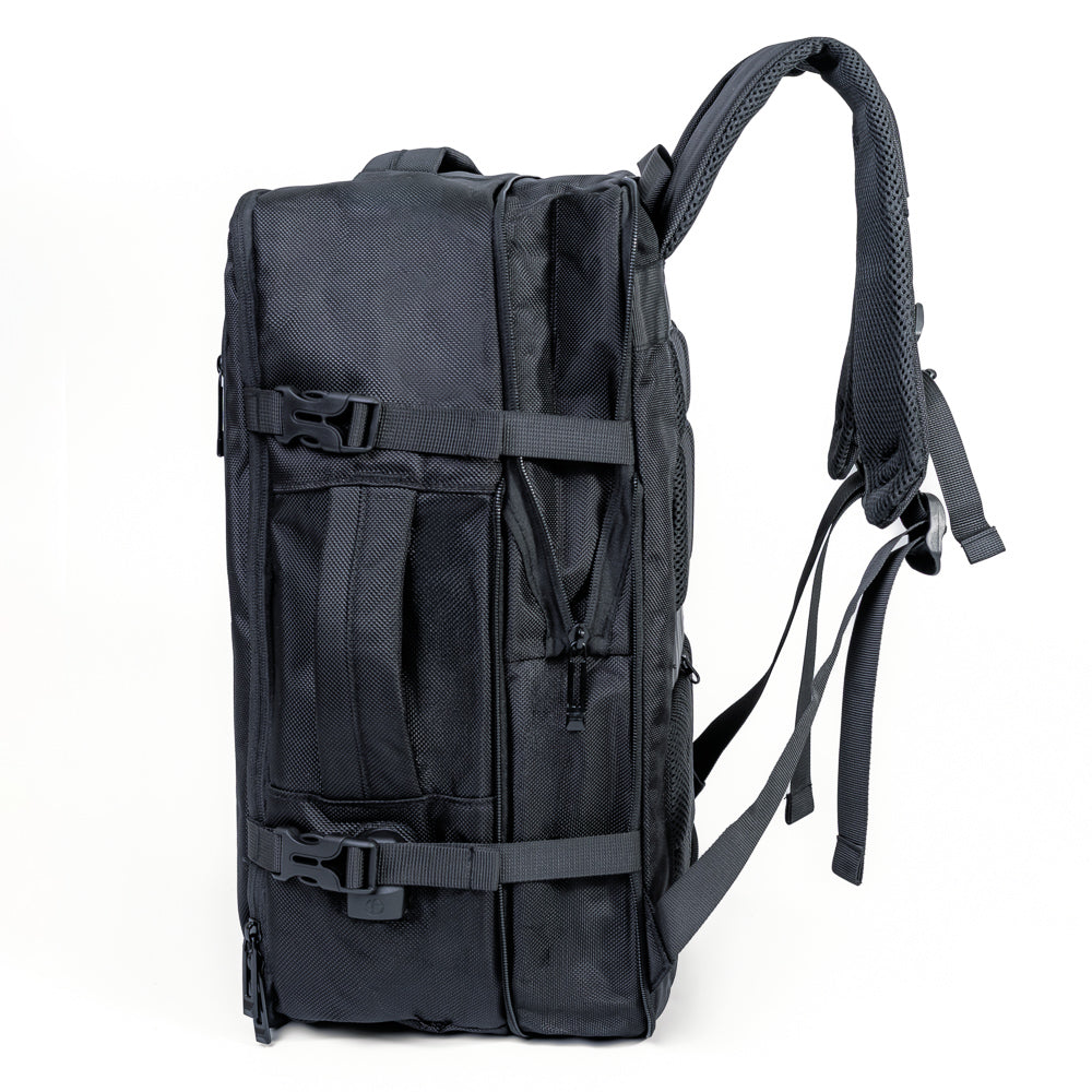 Mochila Grande Pasta 2 em 1 Expansiva Com Entrada USB UrbanX Preta