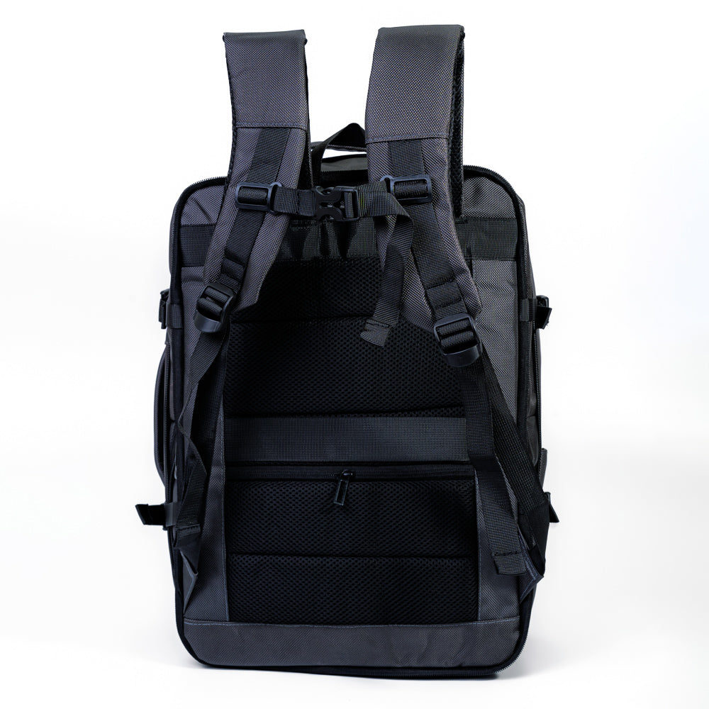 Mochila Grande Pasta 2 em 1 Expansiva Com Entrada USB UrbanX Cinza