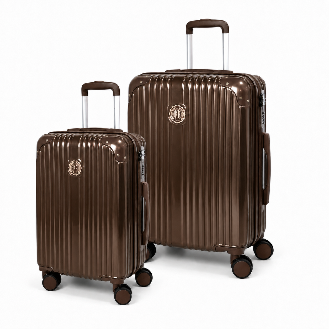 Conjunto de Malas De Viagem Pequena e Media em Abs + PC Expansiva Unika Coffee