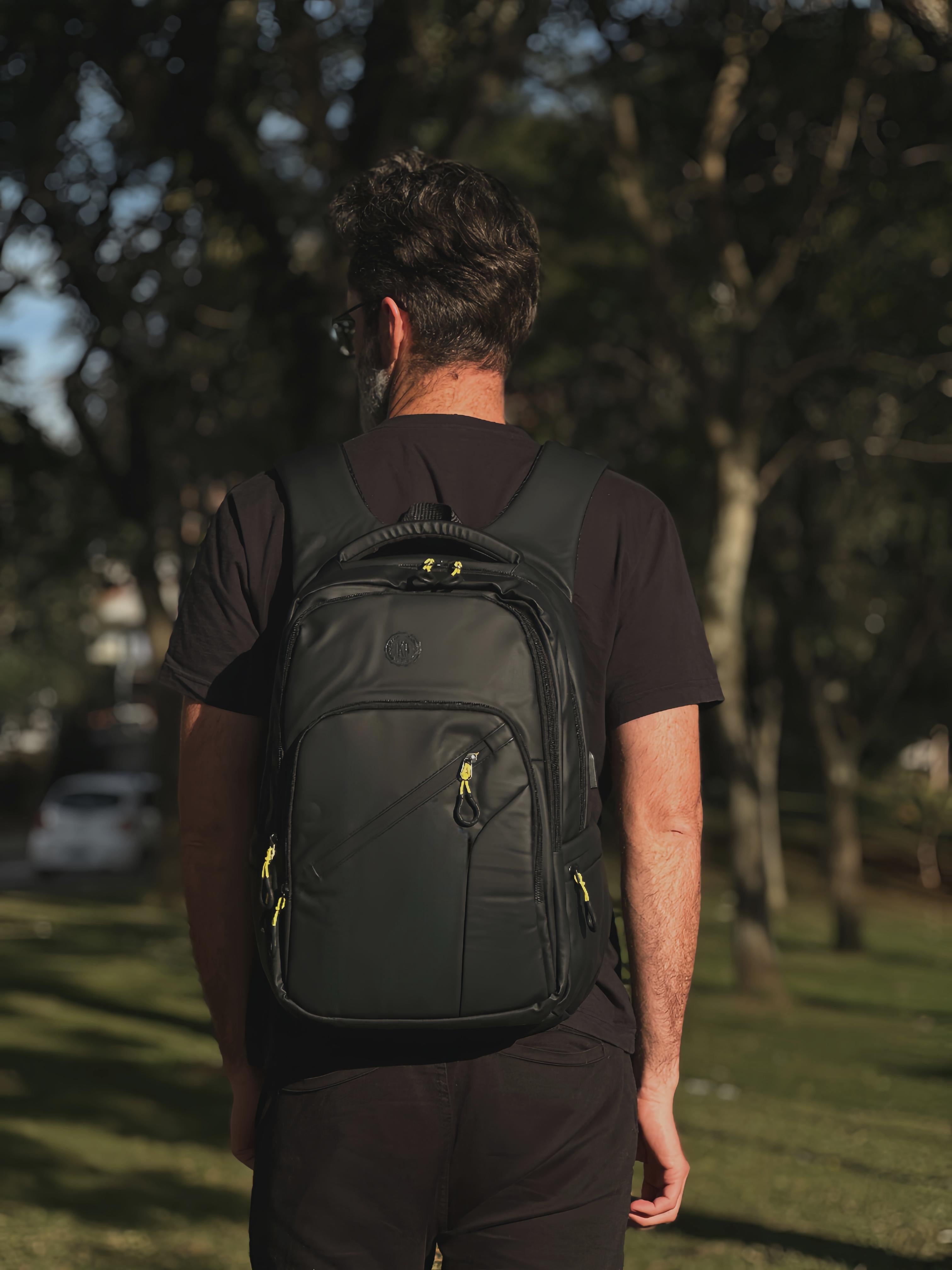 Black Rubber Backpack