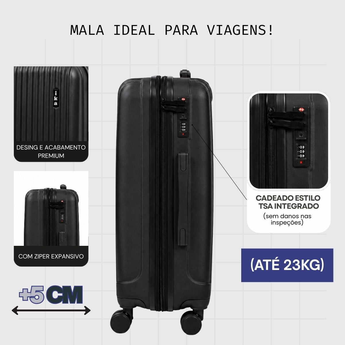 Medium Black Scorpion Suitcase